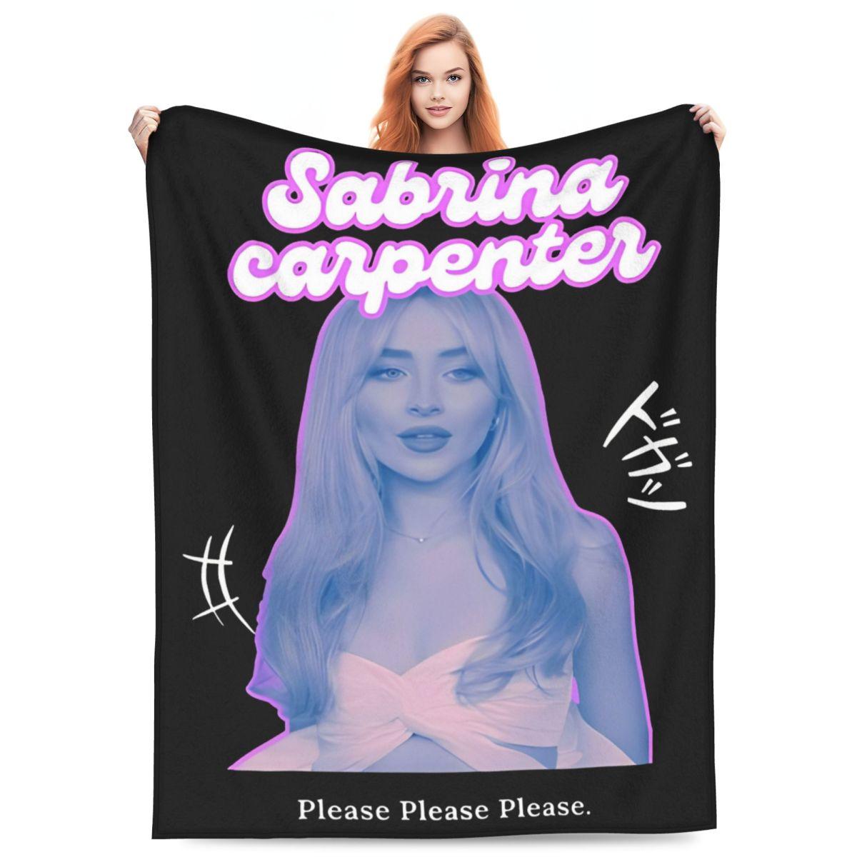 Sabrina Carpenter Blanket Fleece Summer Breathable Warm Throw Blanket for Home Outdoor Rug Piece 75X95CM