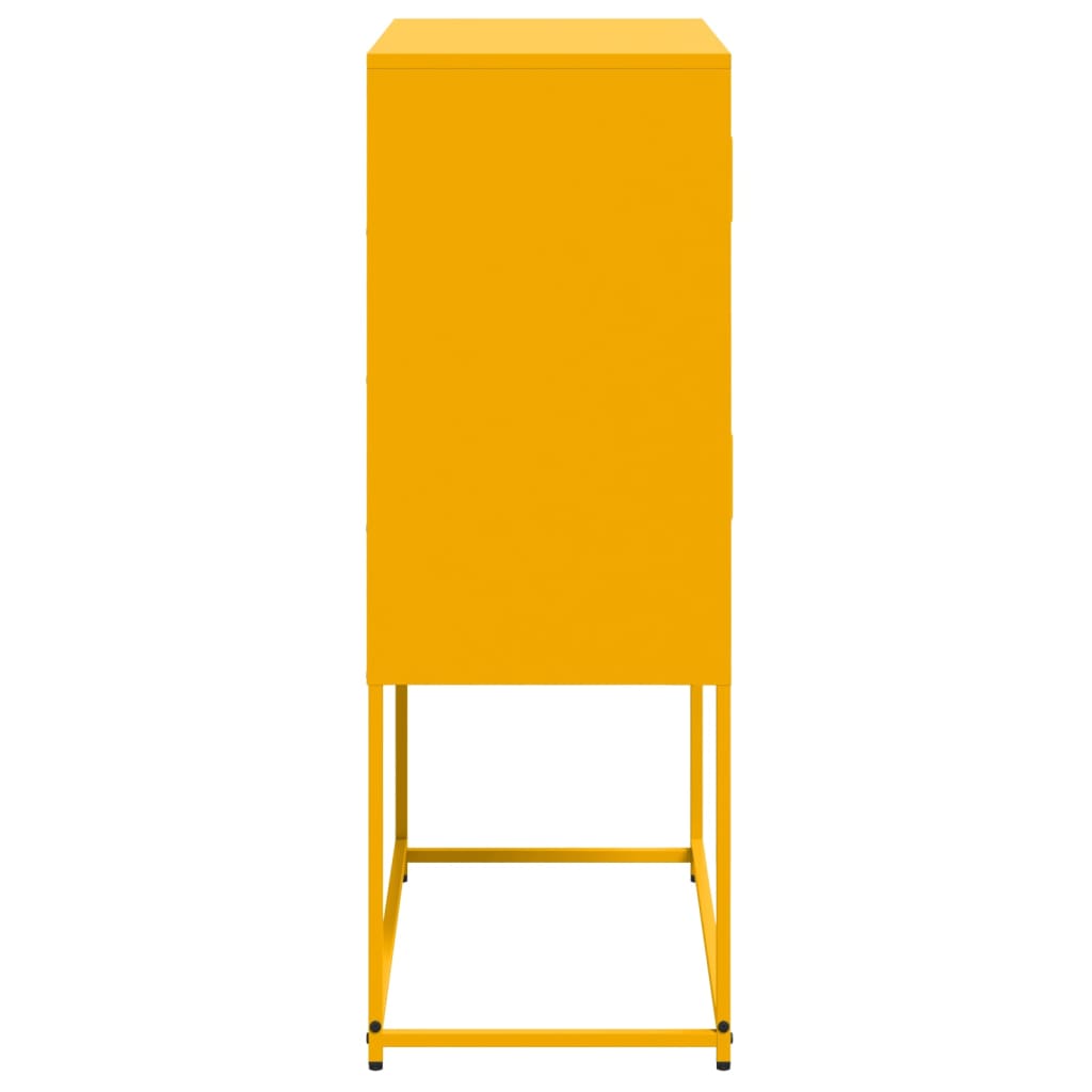 Sideboard Mustard Yellow 68.5 x 38.5 x 107 cm Steel