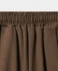Dekkoloso Washed Cotton Elastic Waist Single-Pleat Half Pants [Brown]