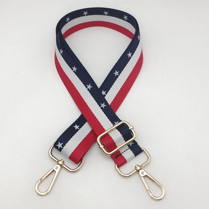 Correa de Bolso Cruzado Colorida Ajustable para Mujer - Correa de Hombro de Tejido Rayado Ancho Extendido