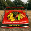 Chicago Hockey Decke Flanell Überwurf für Sofa, Innenbereich, Camping, Wohnzimmer, Büro, Stuhl und Bett Weiches Geburtstagsgeschenk