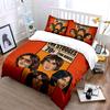 Pup in Orange Helmet Design Bedding Duvet Cover Set Duvet Cover Pillowcases  (1*Duvet Cover 2*Pillowcases, without duvet insert)