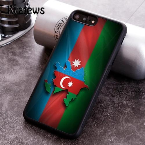 Krajews Azerbaijan Flag Phone Case For iPhone 17 Air 16 15 14 11 12 13 Pro MAX Plus cover shell coque