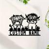 1pc Custom Highland Cow Metal Wall Art, Personalized Name Sign, Rustic Decor for Home, Balcony, Office, Gift, Wall Sculpture.