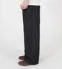 Beoteunseoul Curved Wide Denim Elastic Waist Pants [Black]