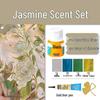 Rose Jasmine Moonlit Night Glass Paint Set with Osmanthus Scent and Gold Edge Hand-Painted Cup & Outlining Pen