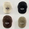 Cotton Embroidered Short Brim Baseball Cap For Casual Streetwear Style