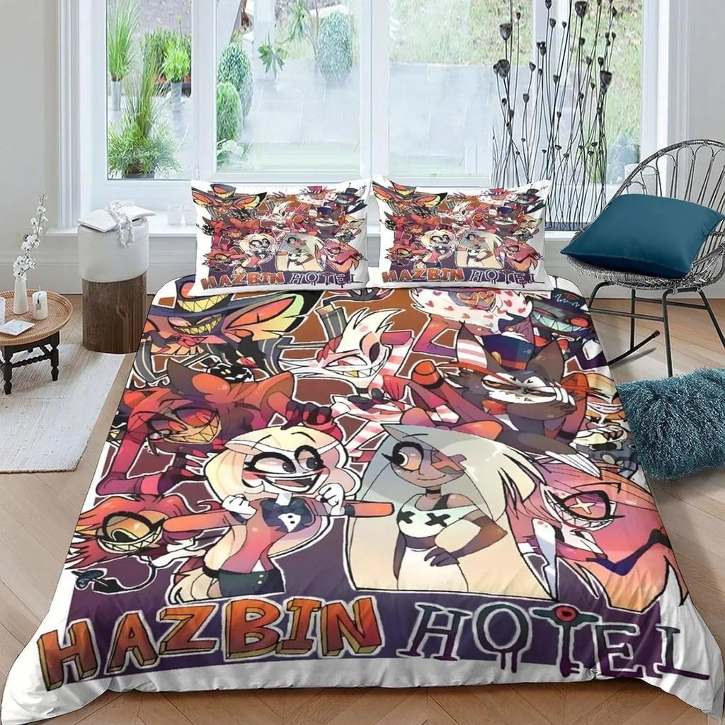 Hazbin Hotel Carton Soft Duvet Cover 3D Exquisite Digital Printing Beding Set Charlie Warm Comforter Bed Youth Home Decor Children Kids Young Boys