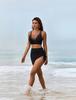 2026 European High-Waisted Slimming Two-Piece Women's Swimsuit in Solid Color