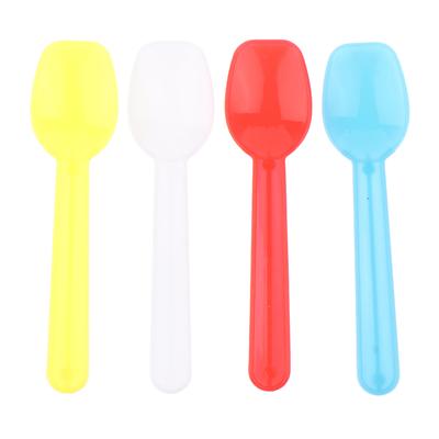 50Pcs Dessert Scoop Plastic Ice Cream Scoop Family Spoons Soup Plastic Spoons Cute Tasting Scoop Great For Party Cutlery