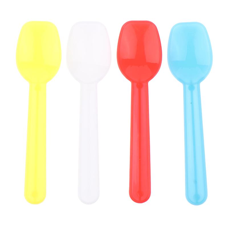 50 pezzi di cucchiai da dessert, cucchiai da gelato in plastica, cucchiai per la famiglia, cucchiai da zuppa in plastica, carinissimi cucchiai da degustazione, ottimi per le posate da festa