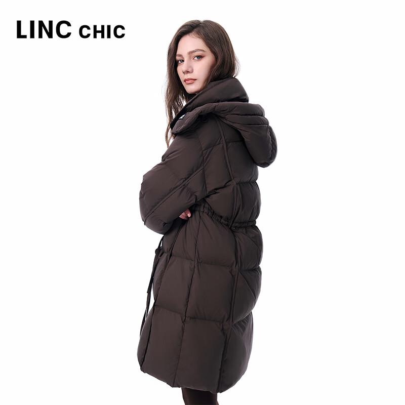 Jinyujie 2025 Winter Women's Hooded Mid-Length Down Jacket