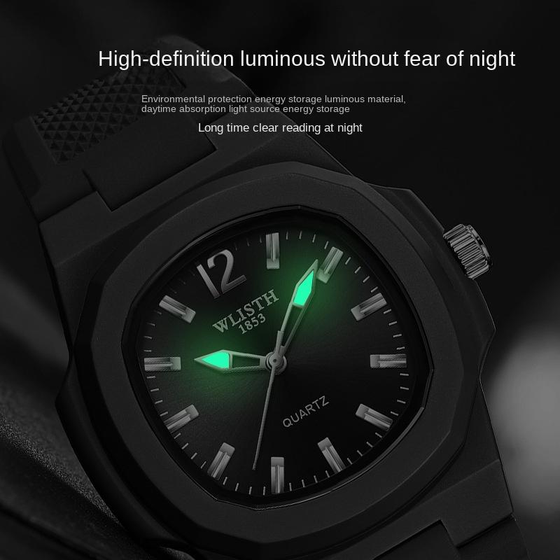 Top Brand New Fashion Square Men's Watch Outdoor Sports Student Watch Waterproof Trendy Men's Quartz Watch