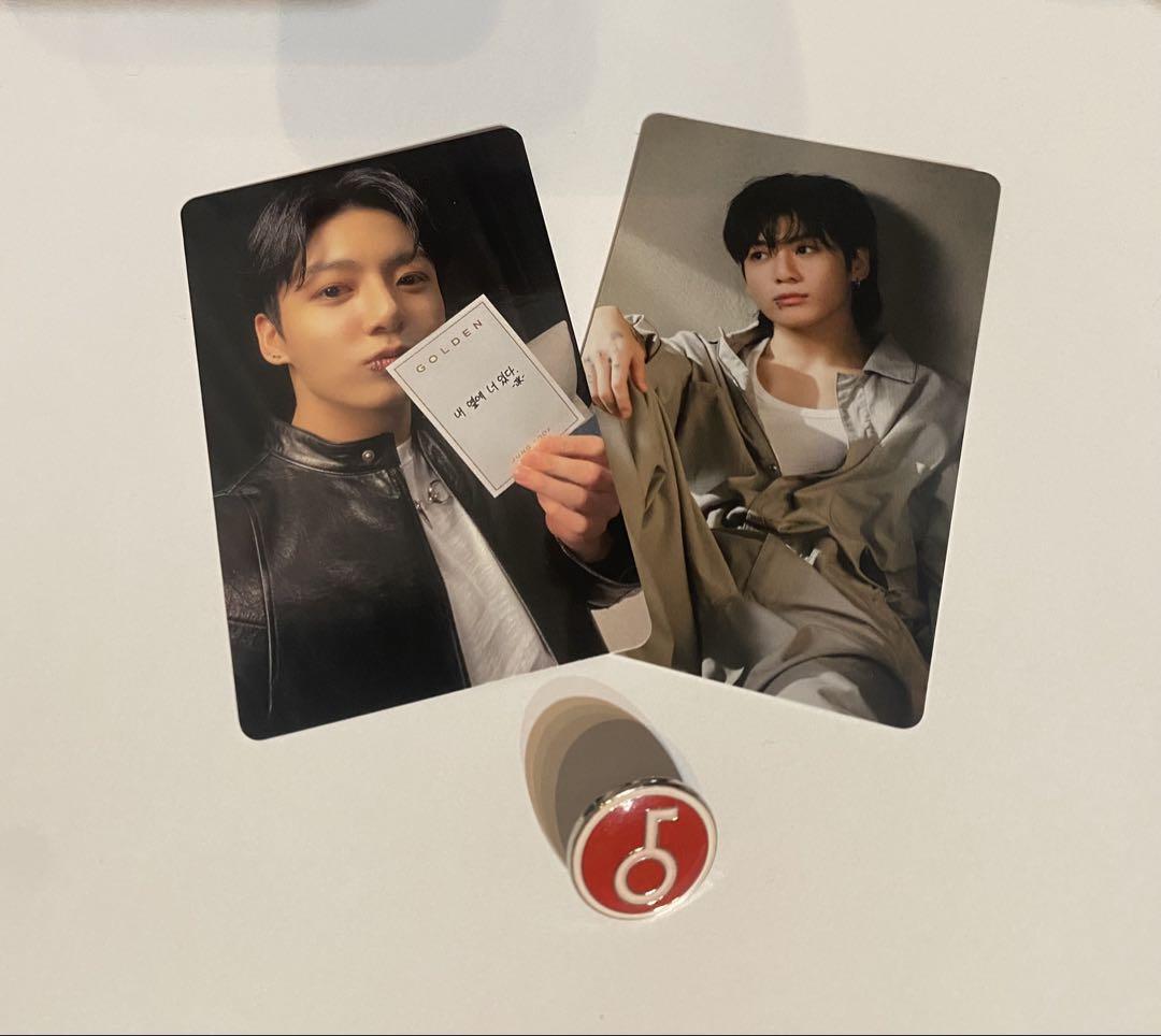 

[USED] South Korean Military Badge 5th Division Key Unit JUNG KOOK Photo Card Set of 2