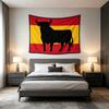 Arazzo Sagoma di Toro Bandiera Spagnola Simbolo Nazionale Spagnolo Appeso a Parete Per Decorazione Patriottica della Casa