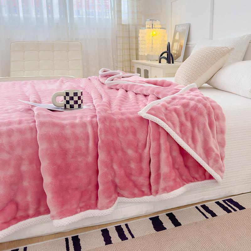 Single/Queen/Super King Thicker Fleece Throw Blanket for Bed or Sofa , Soft Plush Blanket