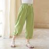 Girls' Pure Cotton Cropped Pants