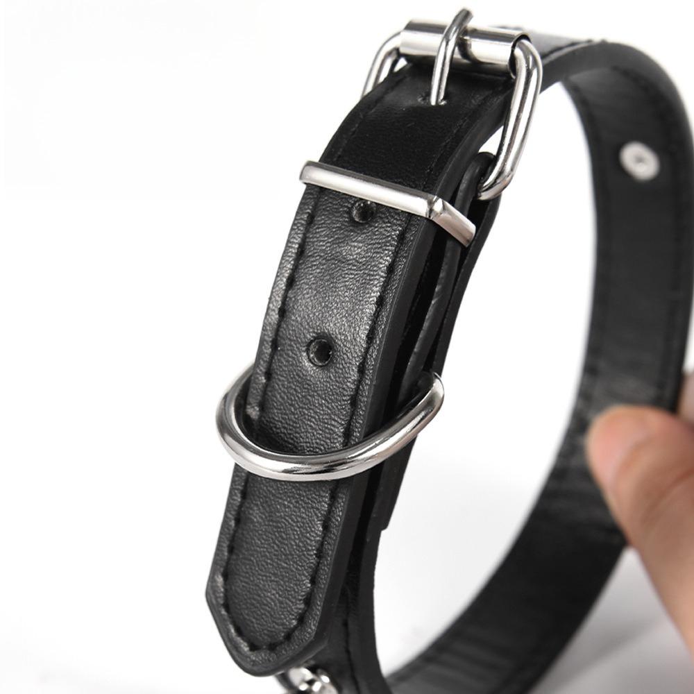 DIY Pearl Pet Collar Adjustable Leather Collar for Cats & Small Dogs Necklace Pet Accessories