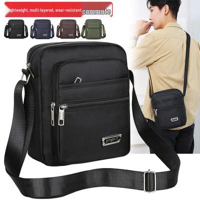 Korean-Style Casual Multi-Layer Waterproof Crossbody Bag for Men & Women - Large Capacity Summer Business Shoulder Wallet