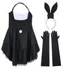 [TOKYO GOODS MARKET] [PureAribon] Plus Size Bunny Girl Costume Set (Black, 3XL)