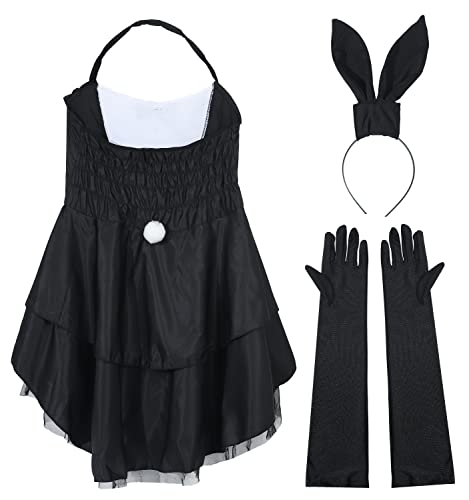 [TOKYO GOODS MARKET] [PureAribon] Plus Size Bunny Girl Costume Set (Black, 3XL)