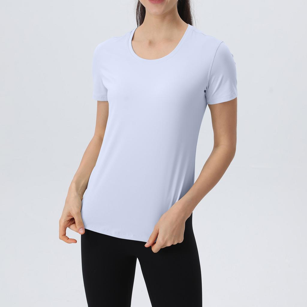 Workout Tank Tops Yoga Open Back Shirts Loose Fit Athletic Sports Sleeved Top