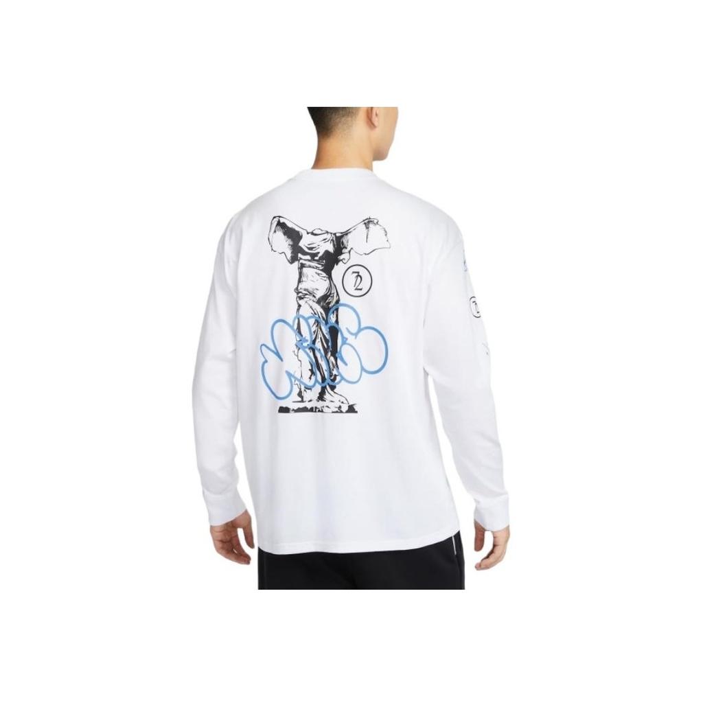 Nike Round Neck Sports Breathable Casual Long Sleeve T-Shirt Men Tops White HJ3306-100