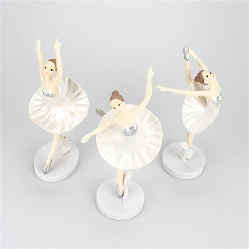 Pack/3pcs Magical Ballerinas Cake Decoration Ballerinas Theme Birthday Party Supplies Dancing Ballerinas Girl Figurine