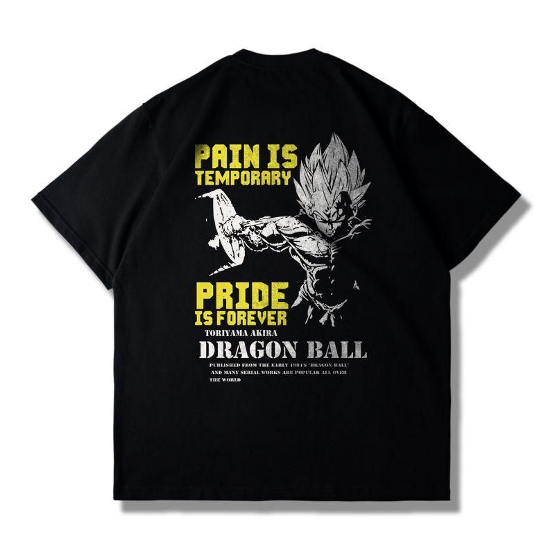 Japanese Animation Tide Dragon Ball Saiyan Wukong Short-sleeved T-shirt Men's and Women's Loose Summer Streetwear