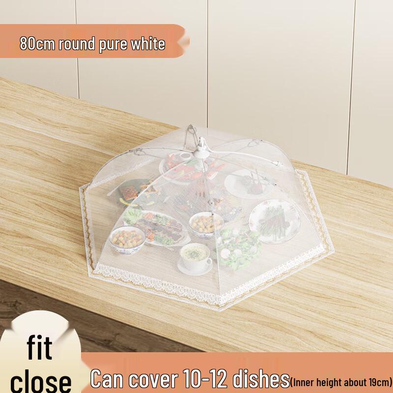 Foldable Round Mesh Food Cover (10-Pack)