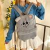 Schoolbag Cartoon Plush Ugly Cute Rat Backpack Female Large Capacity Funny Cute Student School Bag Versatile Casual Backpack