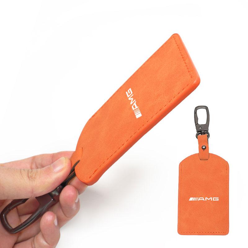 Car Key Card Case Holder Metal Ring Keychain Accessories Sticker For Mercedes Benz AMG W223 W213 W206 W464 W247 W167 W166 W222
