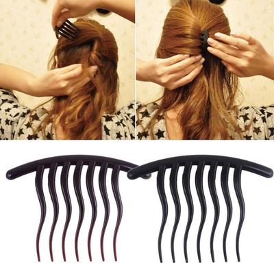 Women Hair Styling Clip Fluffy Stick Bun Hairpin Plastic Hair Braiding Tools Ponytail Bump It UP Insert Comb Clip Hair Barrettes
