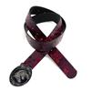 Vintage Dark Red Rose Double Horse Head Leather Belt - Unisex, Retro, Decorative Accessory.