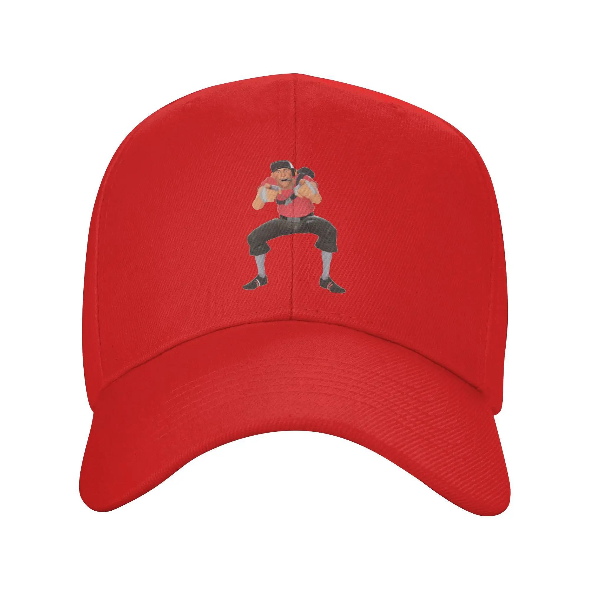 

tf2 scout смех Team Fortress 2 Бейсболки Snapback Модные Бейсбольные Кепки Дышащие Повседневные Кепки На Открытом Воздухе Унисекс One Size