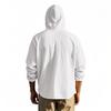 Men's Casual Hooded Long-Sleeve Cotton Linen Shirt - Versatile Fashion Trend