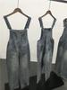 Women's Soft, Cute, Loose-Fit Summer Overalls - Youthful Student Jeans