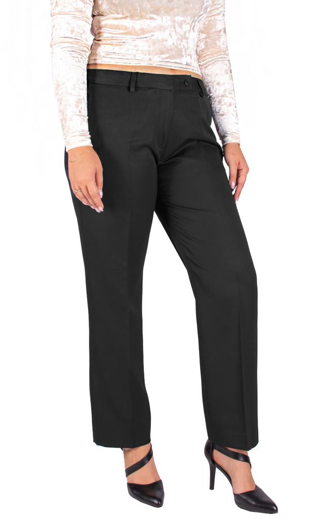 Eleganckie Spodnie Damskie Wizytowe Spodnie Rozszerzane Czarne 42 /31 Xl
