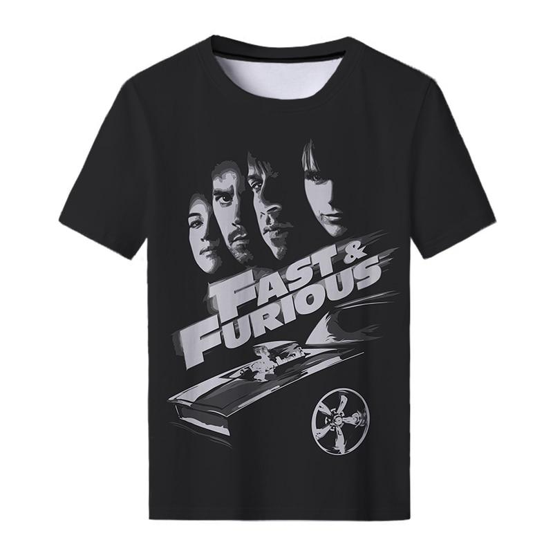 Summer Fast and Furious T-Shirts 3D Printed Streetwear Men Women