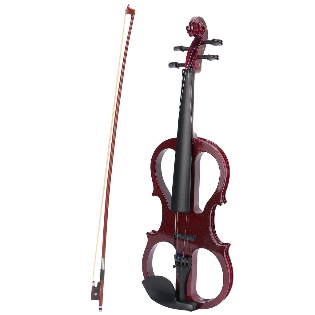 Electronic Violin Set 44 Electric Adjustable Kit with Tuner Bow String Box AU?03
