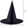 12 Witch Hats for Halloween Costume and Decoration Lightweight Cloth Material with Foldable Design for Space Saving