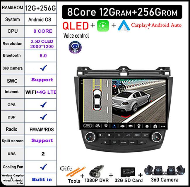9 lnch For Honda Accord 7 2003-2007 DSP/Screen Car Radio Multimedia Video Player Navigation GPS Stereo Auto Head Unit BT