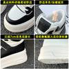 Thick-soled inner heightening board shoes autumn and winter new leather velvet casual super fire sports high-top shoes