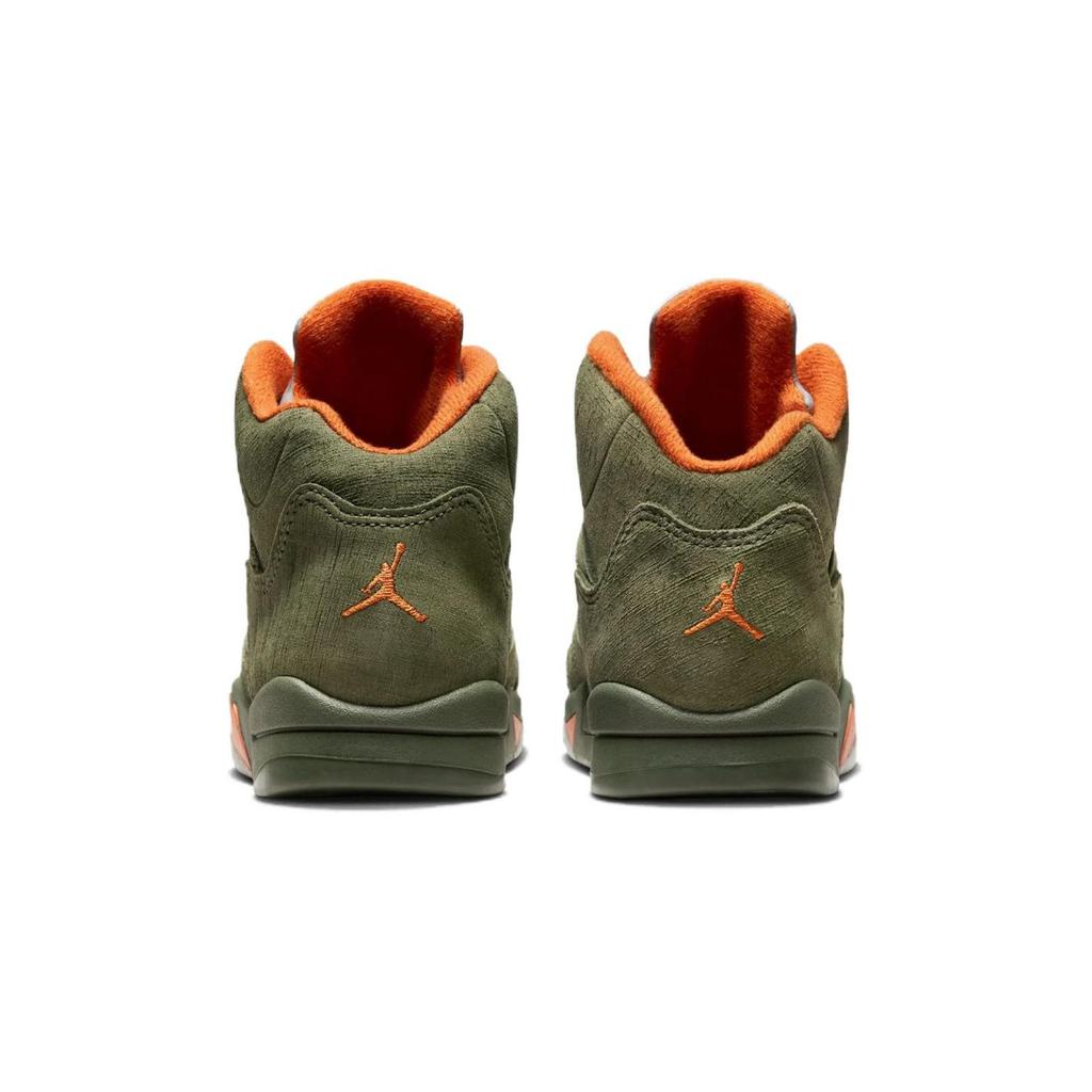 Air Jordan 5 Retro PS Olive Army Olive Solar Orange 440889-308