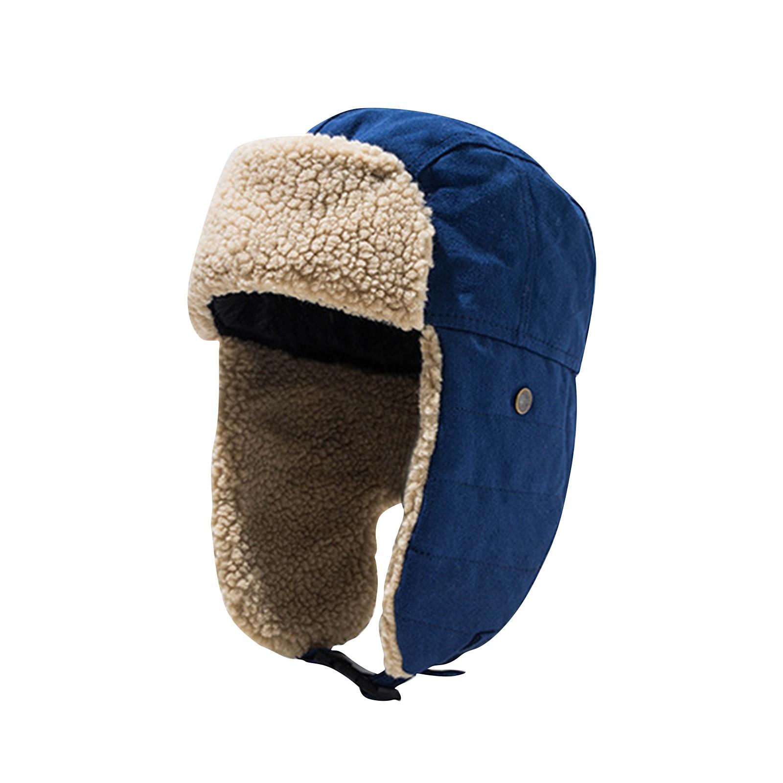 

Зимняя шапка-ушанка Northeast теплая хлопковая шапка мотоциклетная шапка One Size тёмно-синий