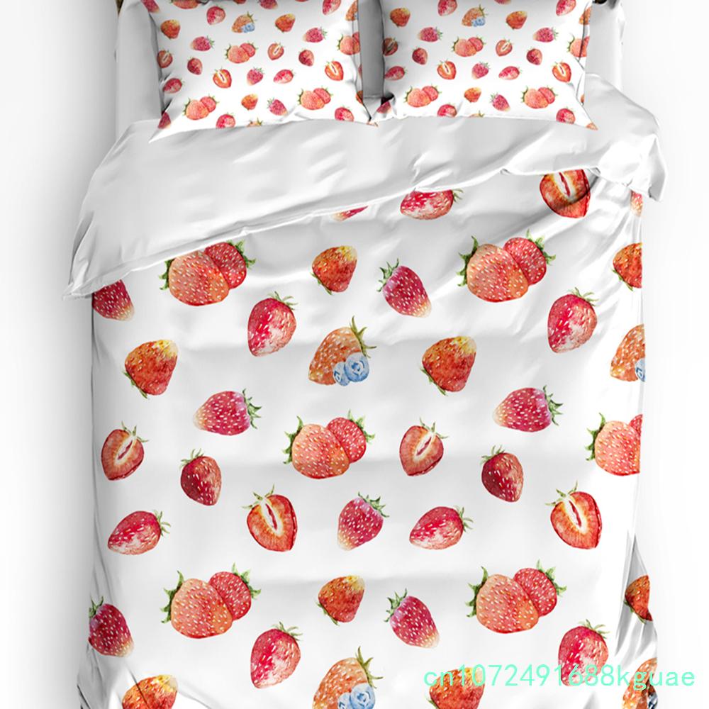 Avocado Grün Samen Frucht Bedruckte Komfort Bettbezug Kissenbezug Heimtextilien Bettdecke Junge Kind Teenager Mädchen 3tlg Bettwäsche Set
