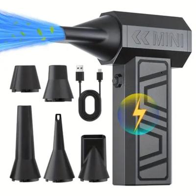 Electric Air Dust Collector Type-C Charging, Cleaning, Blowing Tool, Turbojet Fan 130000RPM, Car Snow Blowing, 4-speed Adjustable, Portable