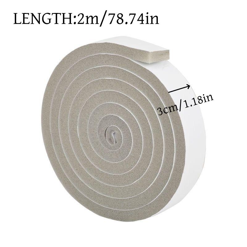 1pc 4M/157.48in Self-adhesive Sponge Sealing Strip, Anti-collision and Soundproof Sealing Strip for Furniture Protection