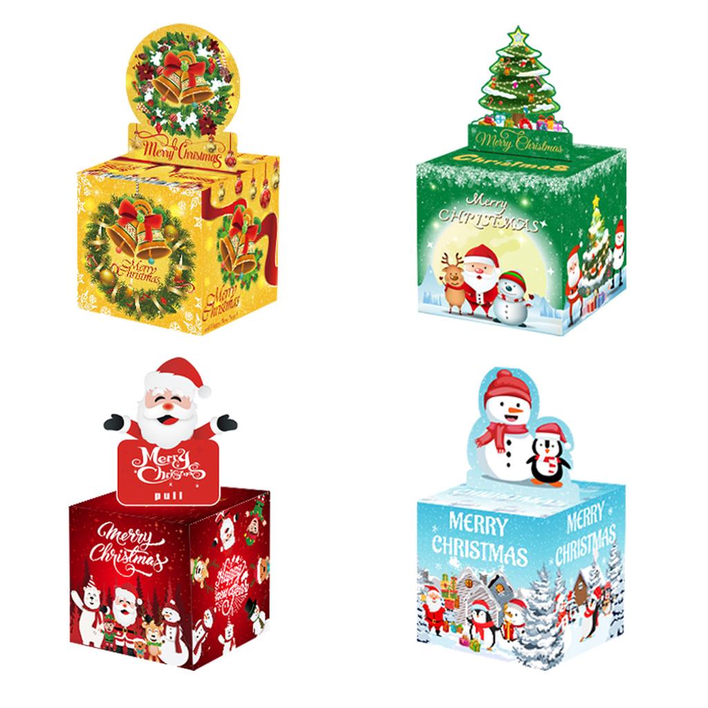4 Sets Of Christmas Gifts In Different Styles Christmas Theme Party Surprise Money Gift Box Gifts