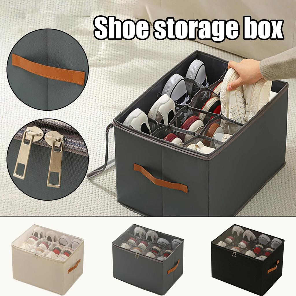 Shoe Organizer For Closet Fabric Storage Cubes Under Bed Shoe Storage Organizer Stackable Shoe For Figures Storage Organizer Case
